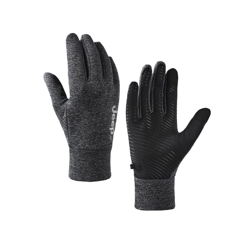 

Термоперчатки для велоспорта, устойчивые к холоду, для спорта, велосипеда, бега, альпинизма и пеших походов, унисекс Jeep, темно-heather серый