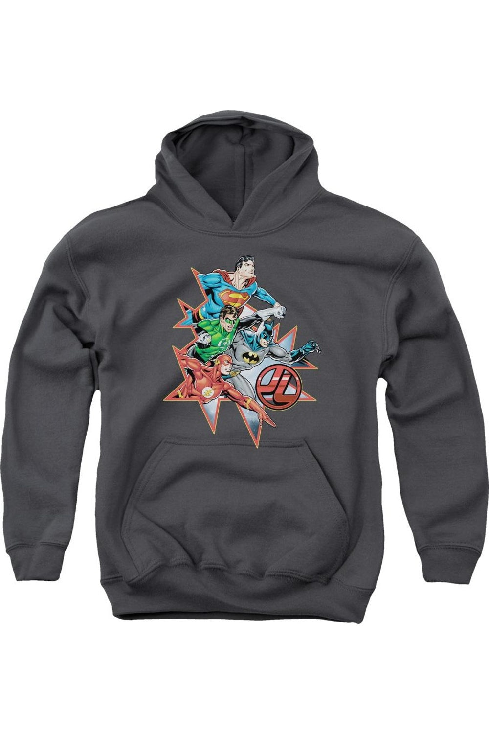 

Толстовка с капюшоном Justice League of America Starburst для детей Gildan, Charcoal