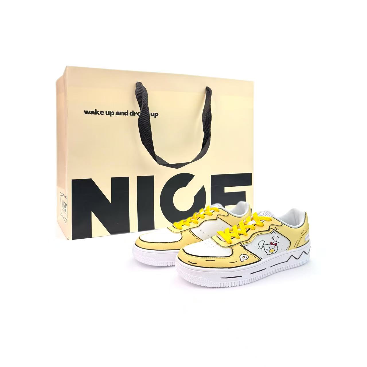 

Кроссовки для скейтбординга Unisex Air Force 1 Cushioning, Wear Resistant Low top 361°, желтый