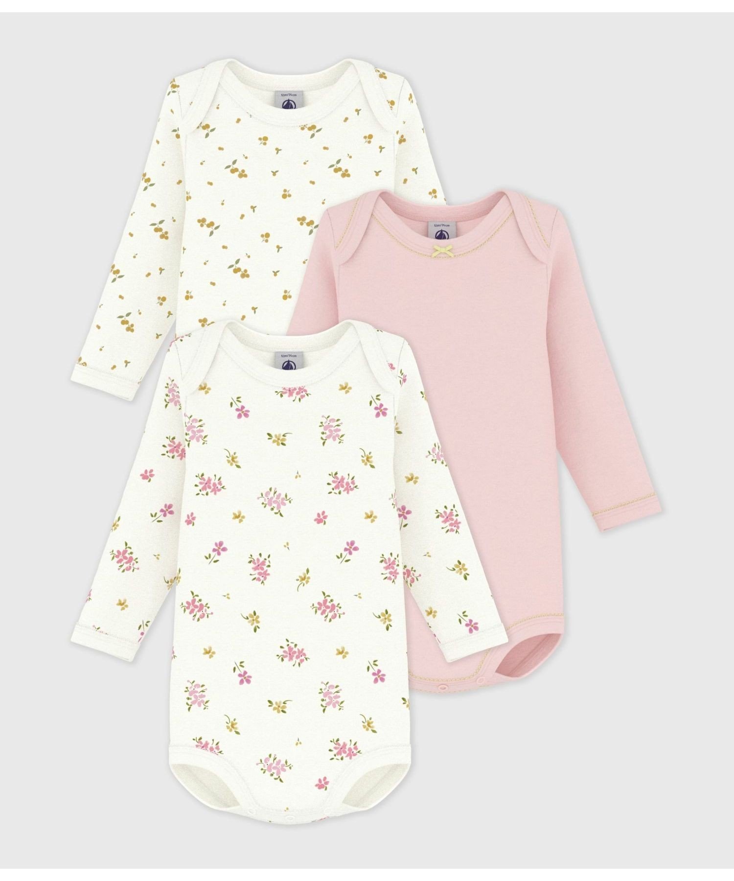 Боди с длинными рукавами (комплект из 3 предметов) PETIT BATEAU, Multicolor 1