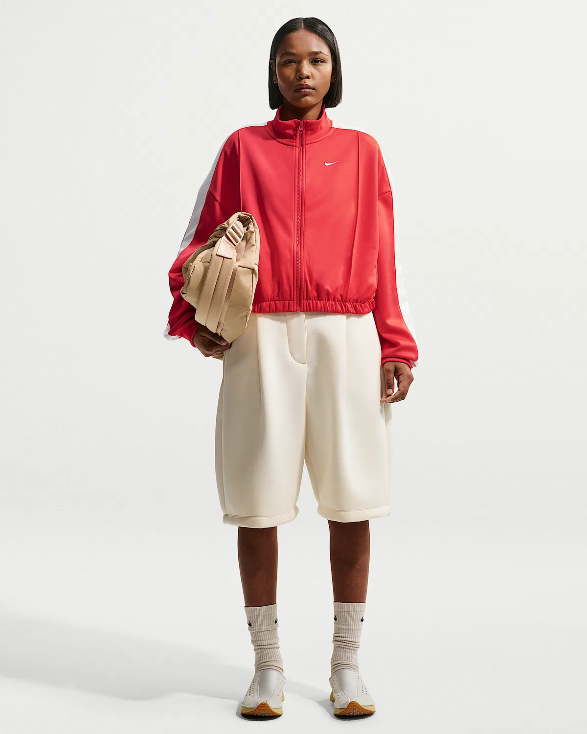Женская ветровка Nike Sportswear, Light Crimson/Sail/Sail — фото 4