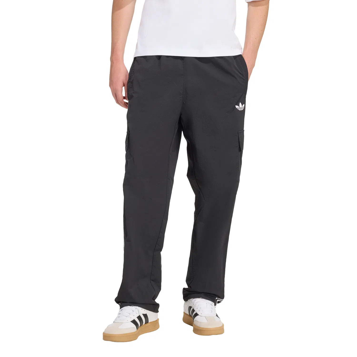 Мужские классические брюки карго Adicolor с тремя полосками чёрного цвета от Adidas — фото 4