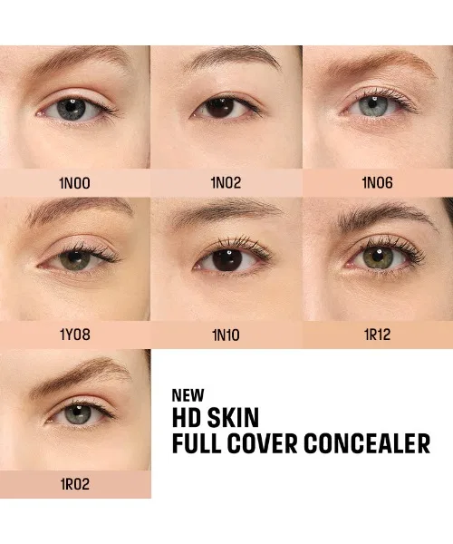 Консилер HD Skin Full Cover, Make Up For Ever, с кистью, 1 шт, бесцветный — фото 3