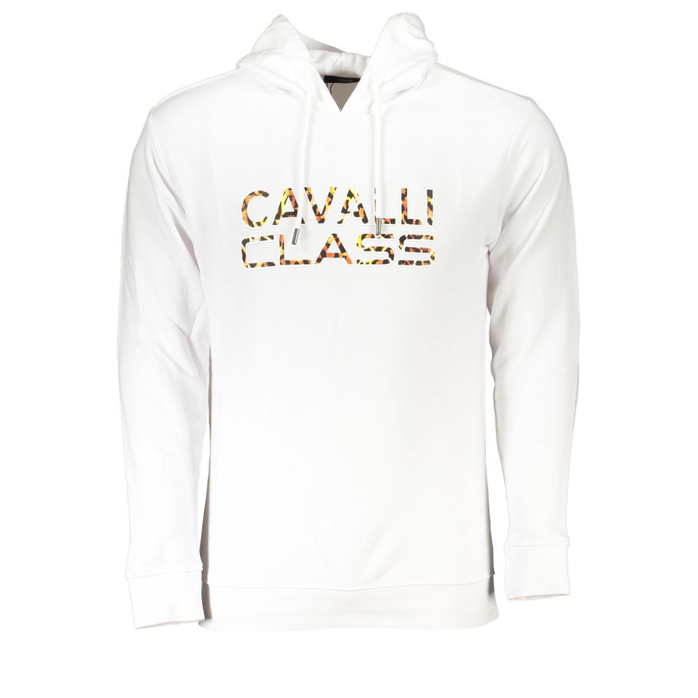 

Белый хлопковый мужской свитер cavalli CLASS