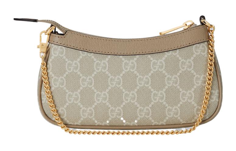 Мини-сумка через плечо GUCCI Ophidia из канваса с отделкой из кожи — фото 4