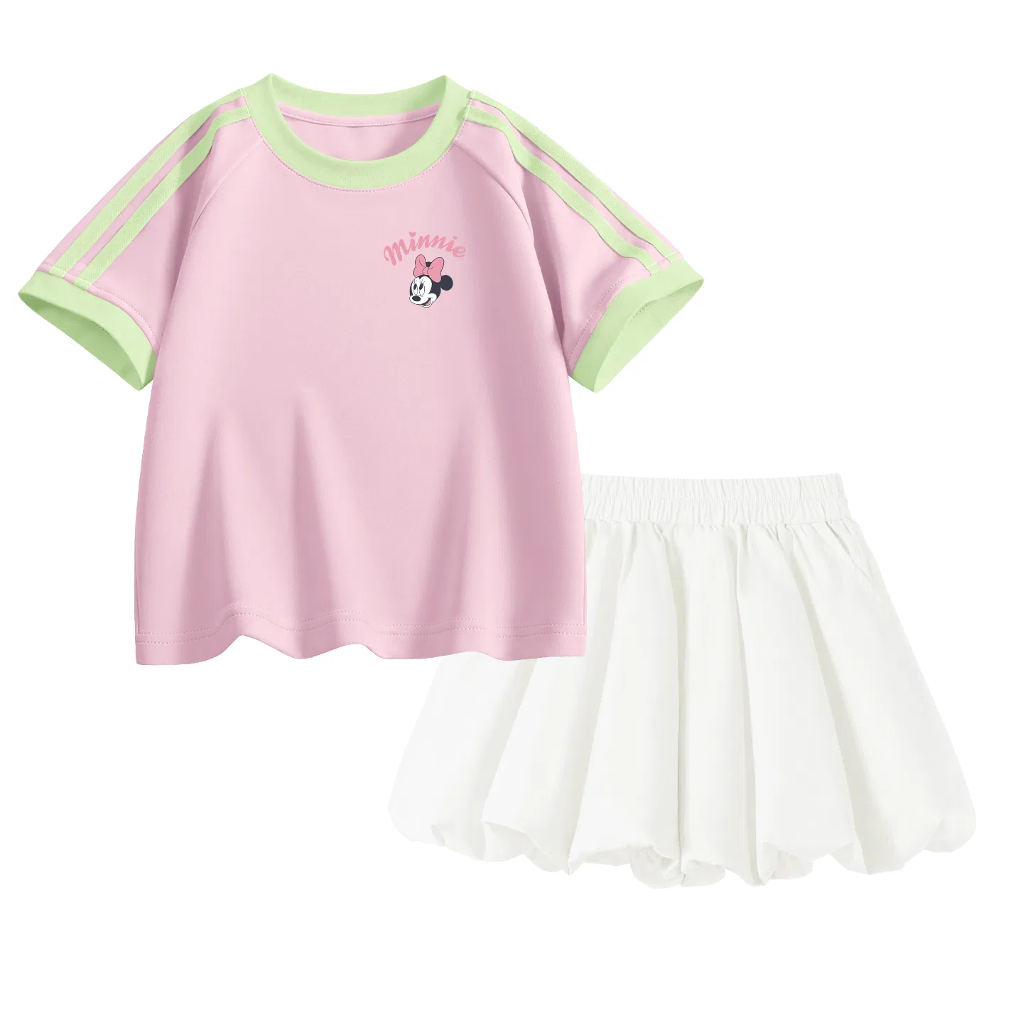 Детский спортивный костюм Disney Kids Casual Sportswear Crew Neck Thin Stretch, розовый