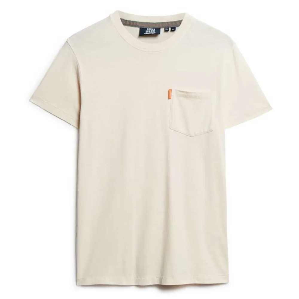 

Футболка с коротким рукавом Superdry Essential Washed Pocket, бежевый