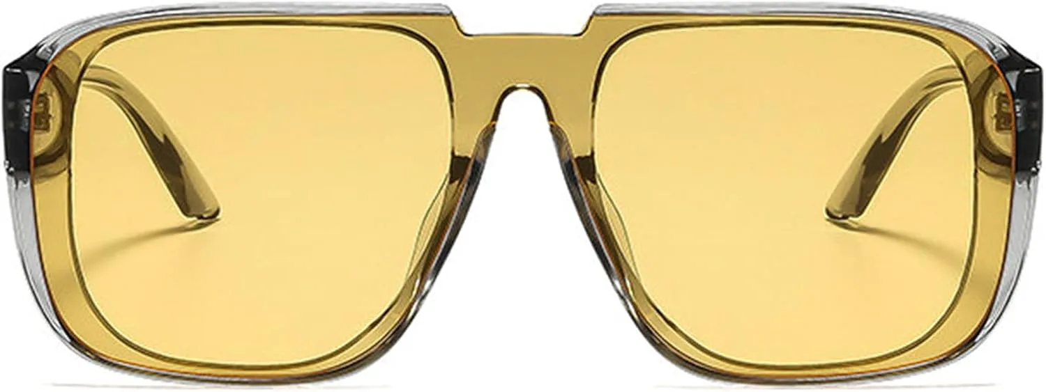 

Модные квадратные солнцезащитные очки Helena для женщин и мужчин, винтажные очки-пилот без оправы, стильные очки с плоской верхней частью в стиле 70-х, C4