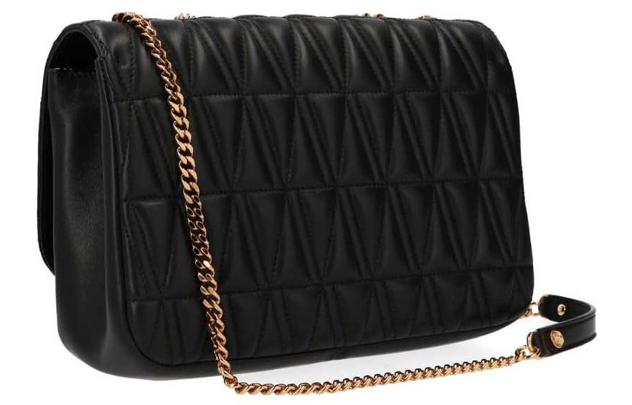 Virtus Lambskin Handbag, женская черная сумка через плечо VERSACE, Set (Bag+Dust Bag) — фото 4
