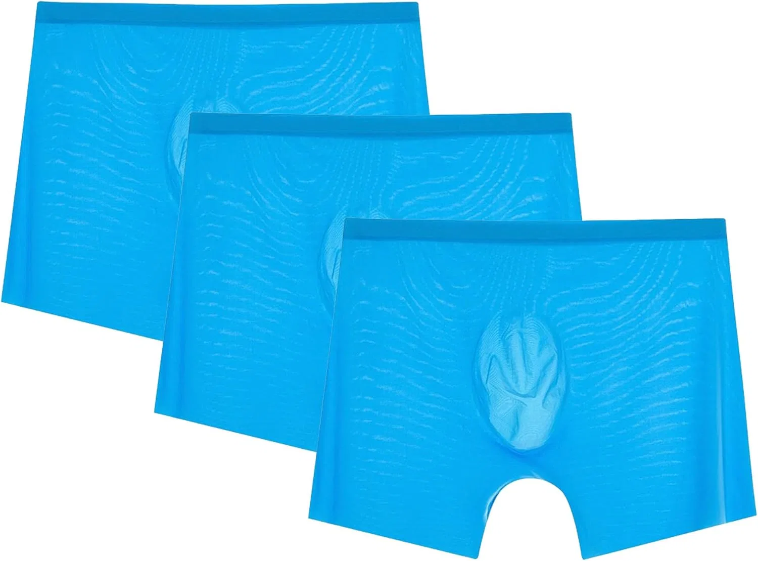 Боксеры из шелка, Men's Ice Silk, синий