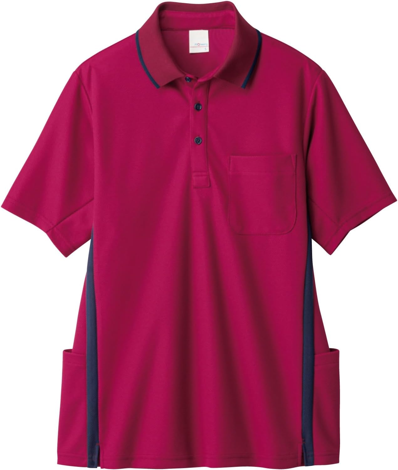 

Футболка-поло с коротким рукавом PROFeeling (унисекс) - прохладная, с боковыми карманами, прочная, влагоотводящая, быстросохнущая, антивирусная, спортивная, для ухода (PK398), бордо