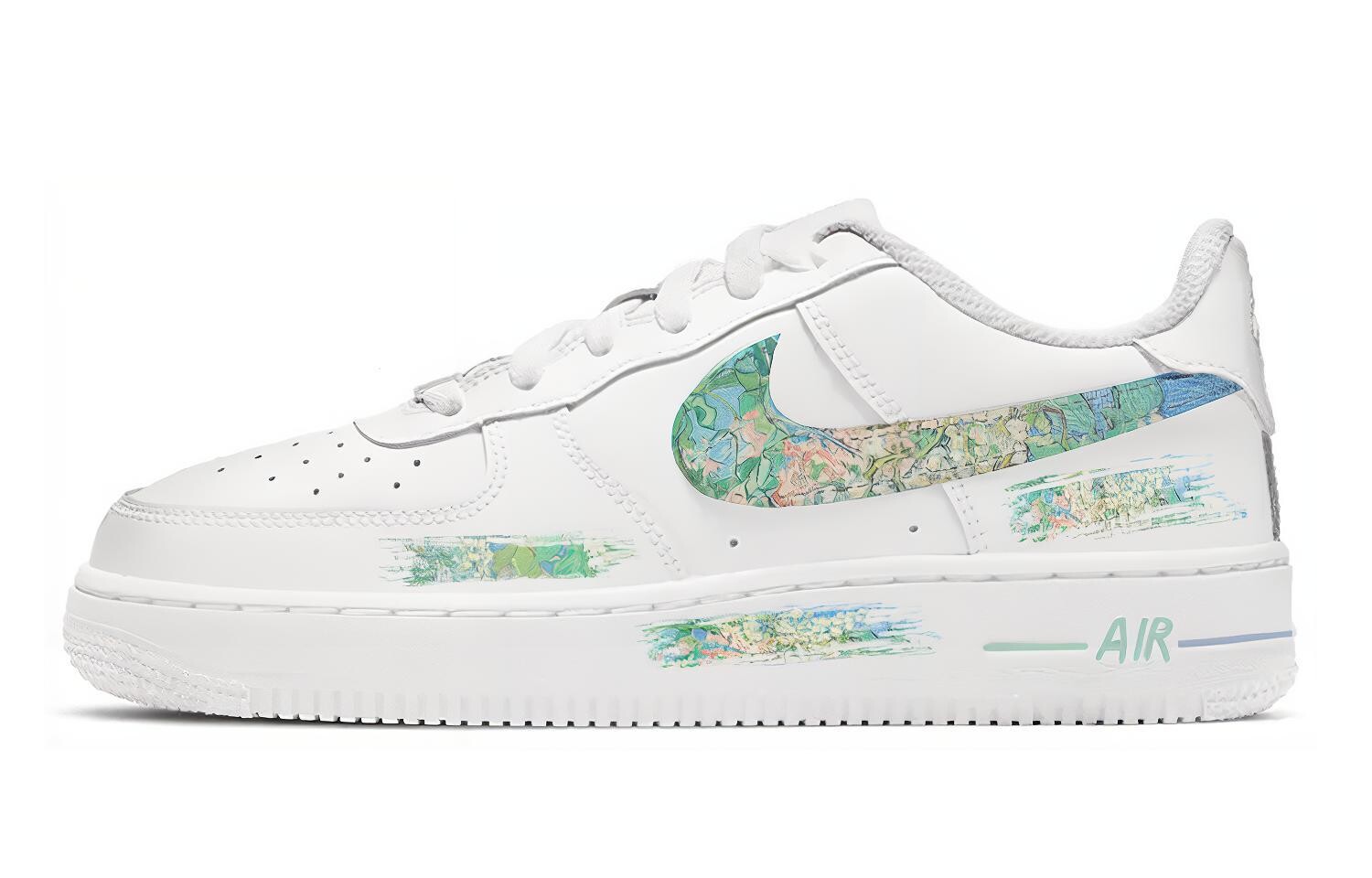 

Кроссовки Nike Air Force 1 Skateboard Shoes Women's Low-Top White Blue, Белый, Кроссовки Nike Air Force 1 Skateboard Shoes Women's Low-Top White Blue