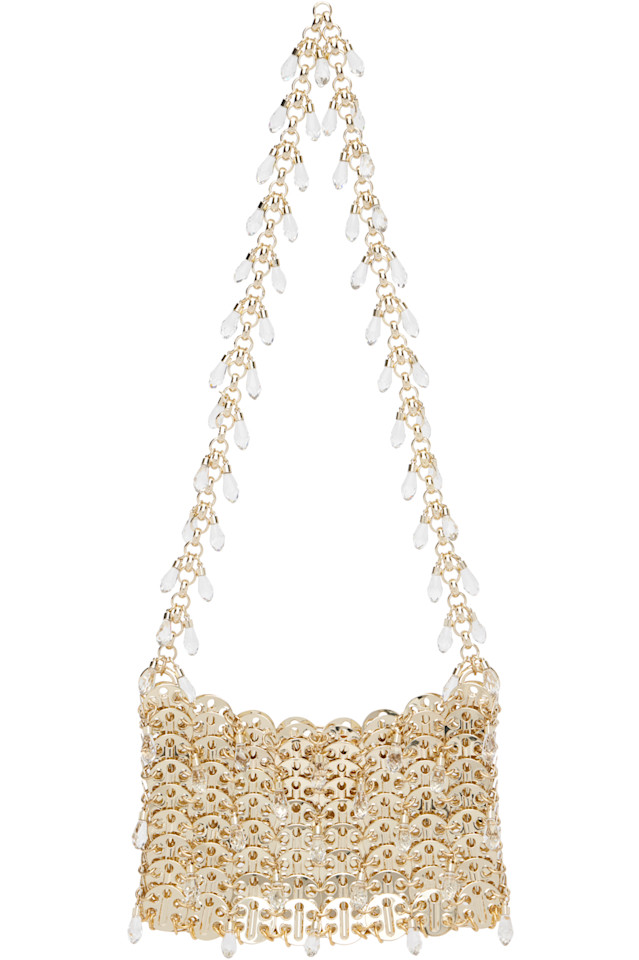 

Золотая сумка 1969 года Rabanne, Gold/Crystal