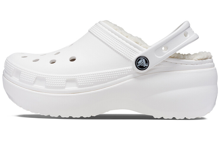 

Шлепанцы и сланцы Crocs Classic Platform Lined Clogs 'White' Women's