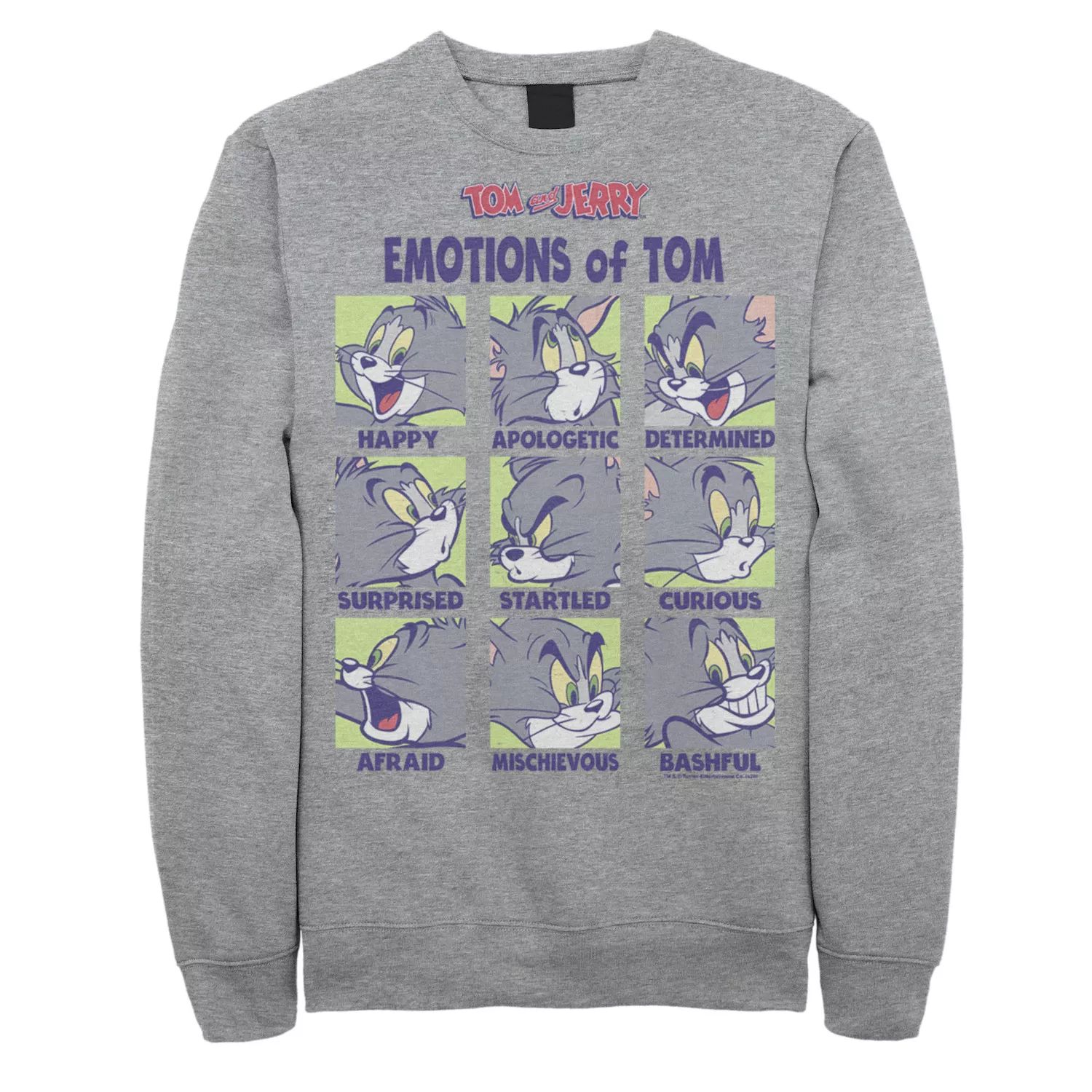 

Мужская толстовка с портретными вставками Tom And Jerry The Many Emotions Of Tom Tom Licensed Character