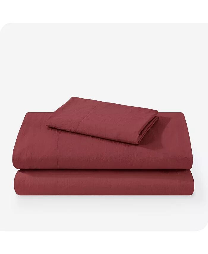 

Комплект ультрамягких простыней из микрофибры, промытых песком, Twin XL Bare Home, розовый