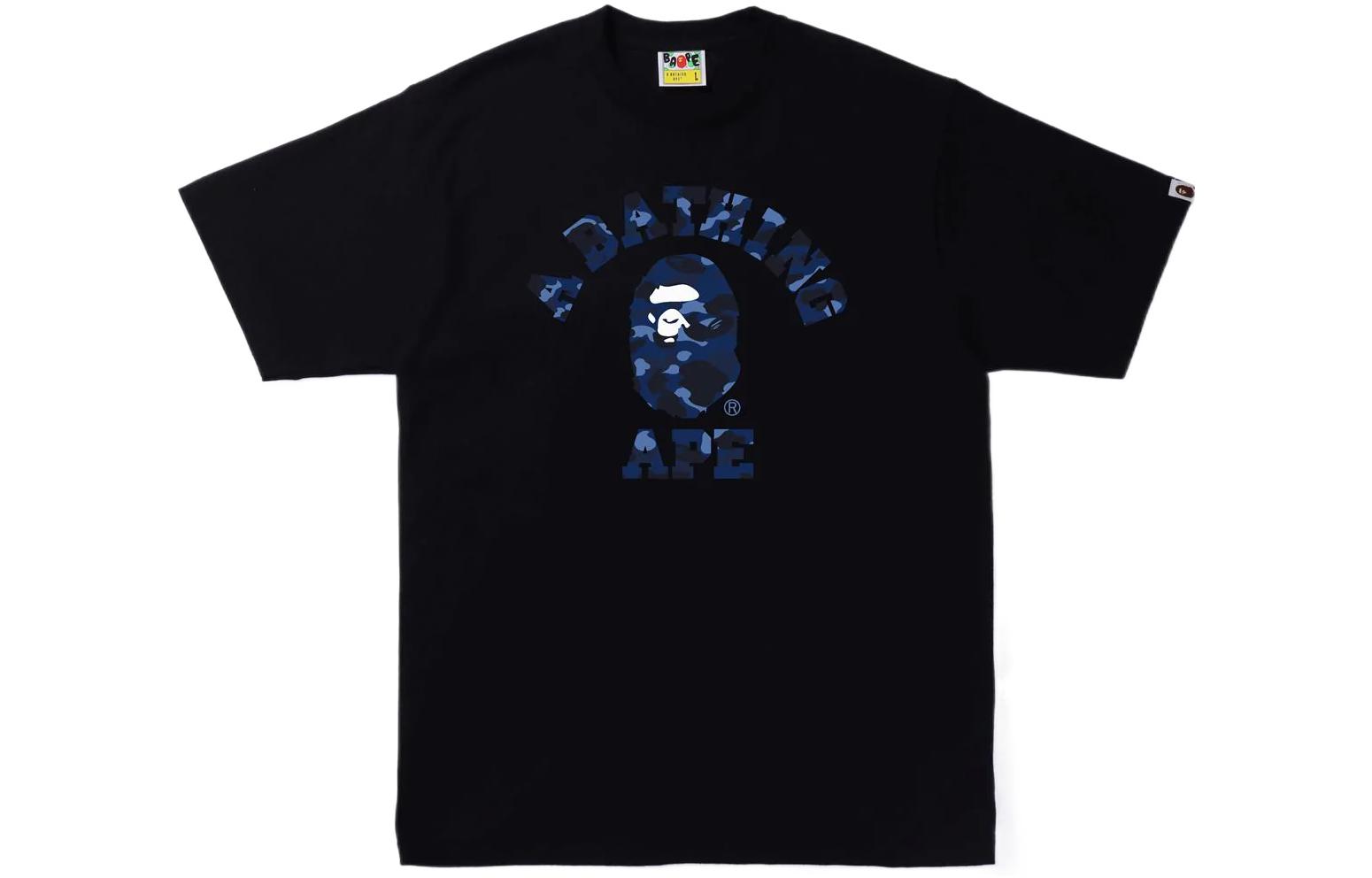 

Футболка Bape Color Camo College A BATHING APE, черный/фиолетовый