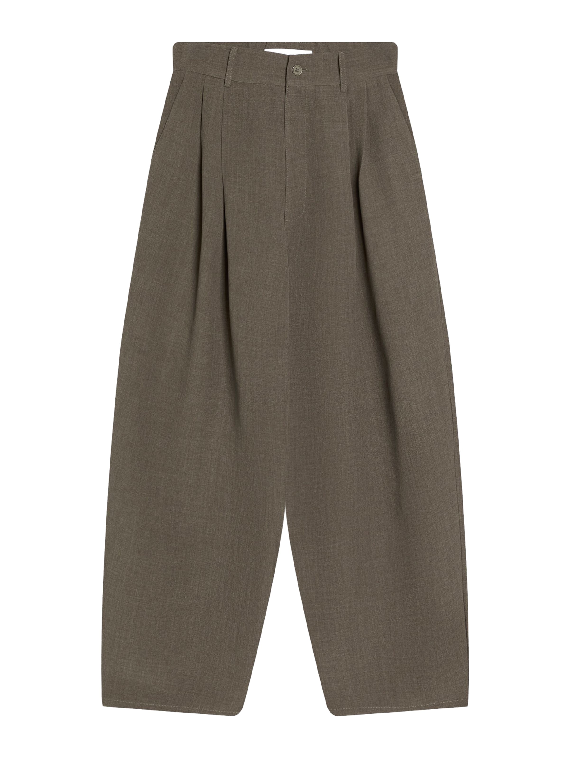 

Bershka Широкие брюки со складками спереди в цвете Olive