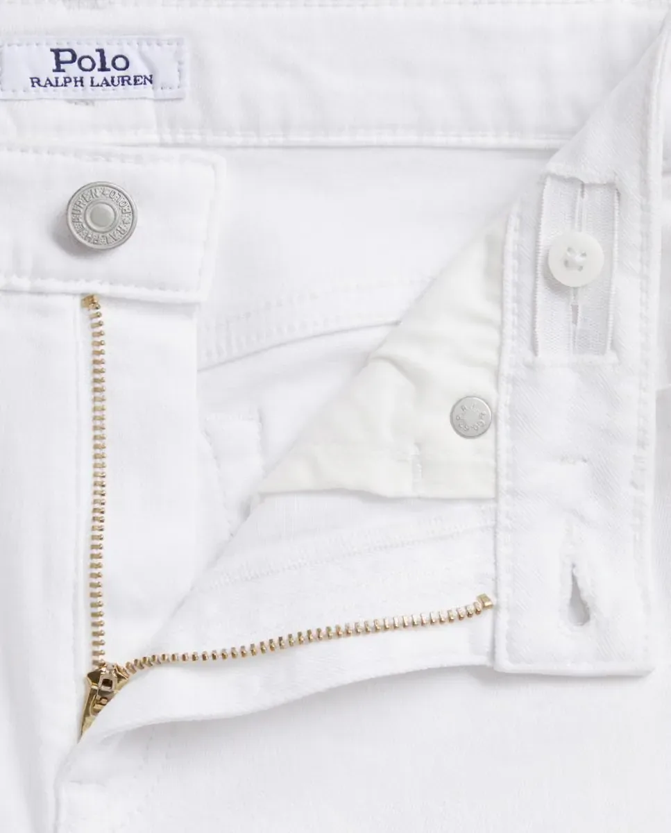 Детские джинсы-клеш из хлопка Polo Ralph Lauren, белый — фото 3