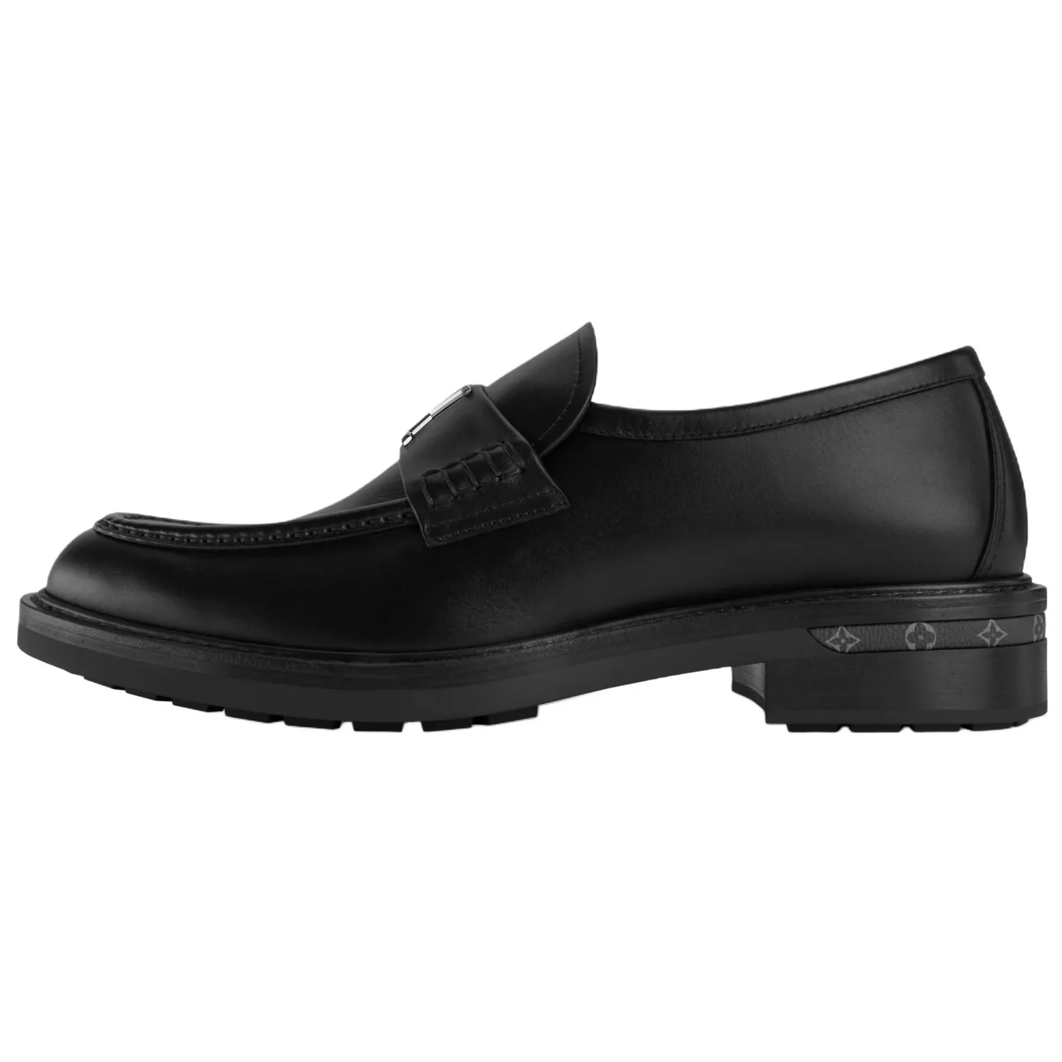 LOUIS VUITTON Городские кожаные лоферы мужские black