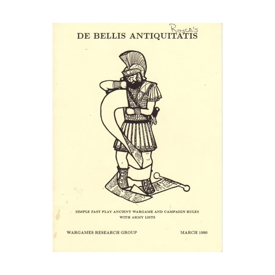 

De Bellis Antiquitatis - Правила военных игр для древних и средневековых сражений (Версия 1), De Bellis Antiquitatis - Ancients (Wargames Research Group)