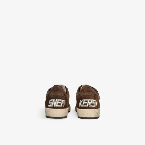 Кроссовки Golden Goose Ball star из замши низкие, коричневый — фото 4