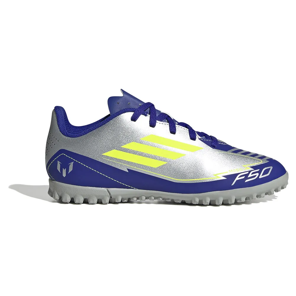 

Футбольные бутсы adidas F50 Club Messi TF kids, серебряный