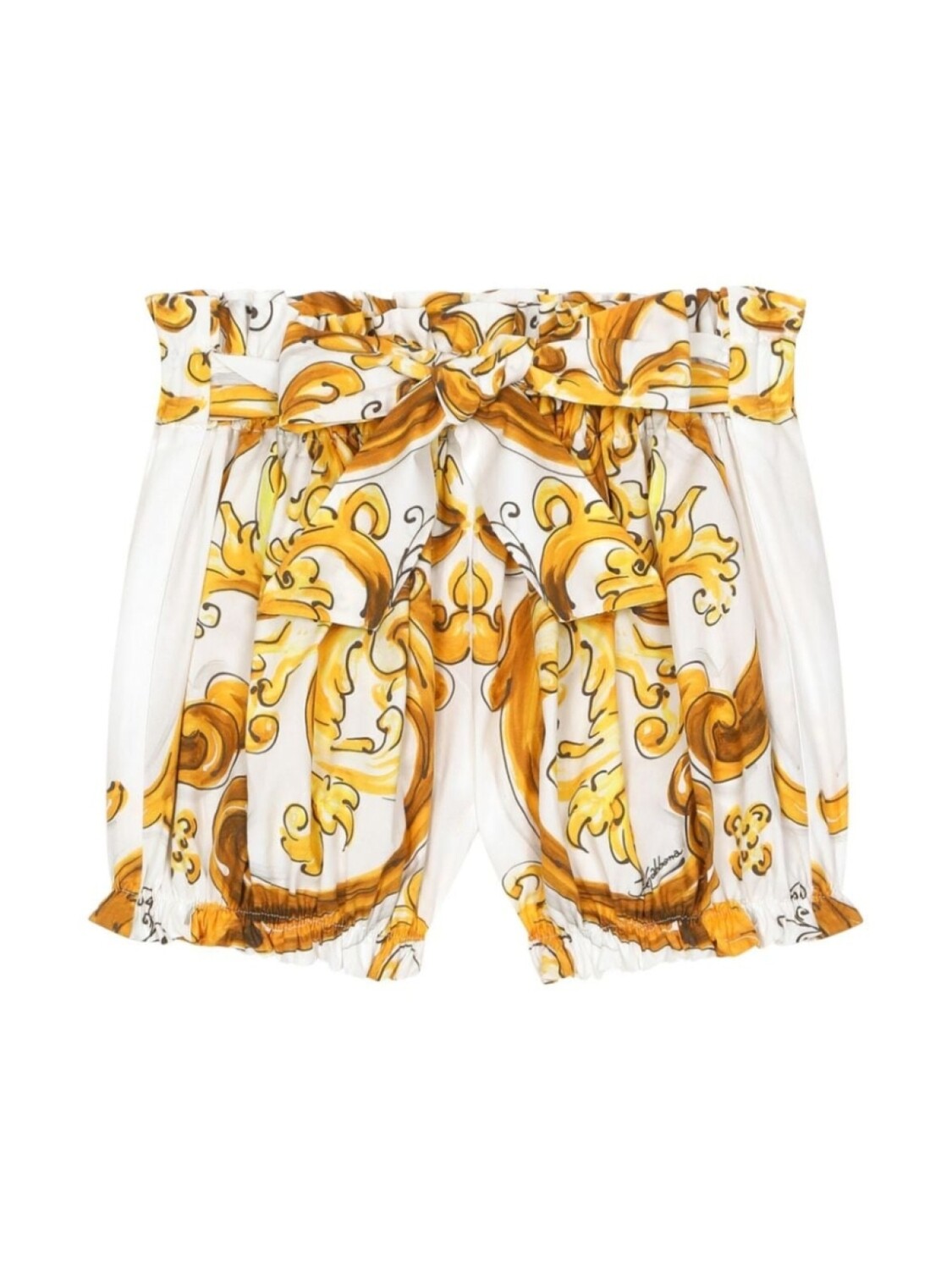 

Dolce & Gabbana Kids шорты с принтом Majolica, желтый