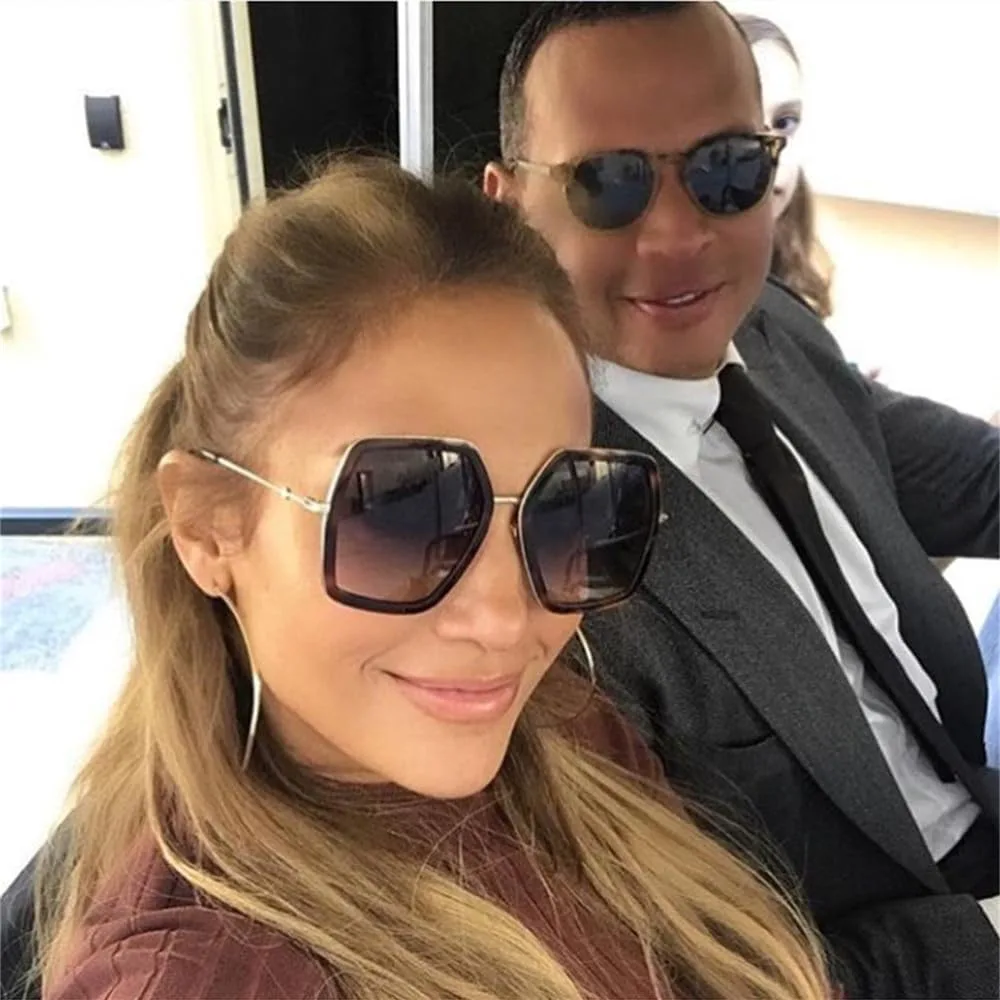 

Большие солнцезащитные очки для женщин, винтажные солнцезащитные очки в крупной оправе, солнцезащитные очки с защитой от УФ-излучения UV400 VFDHN, C2 Pink