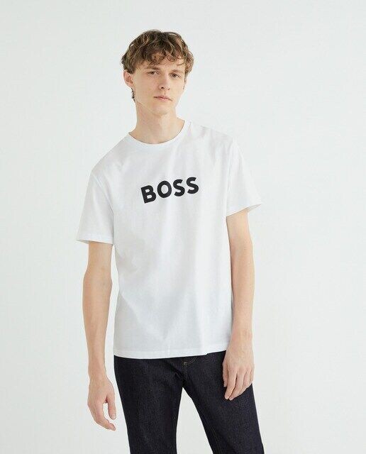 

Мужская футболка с логотипом Boss, белый