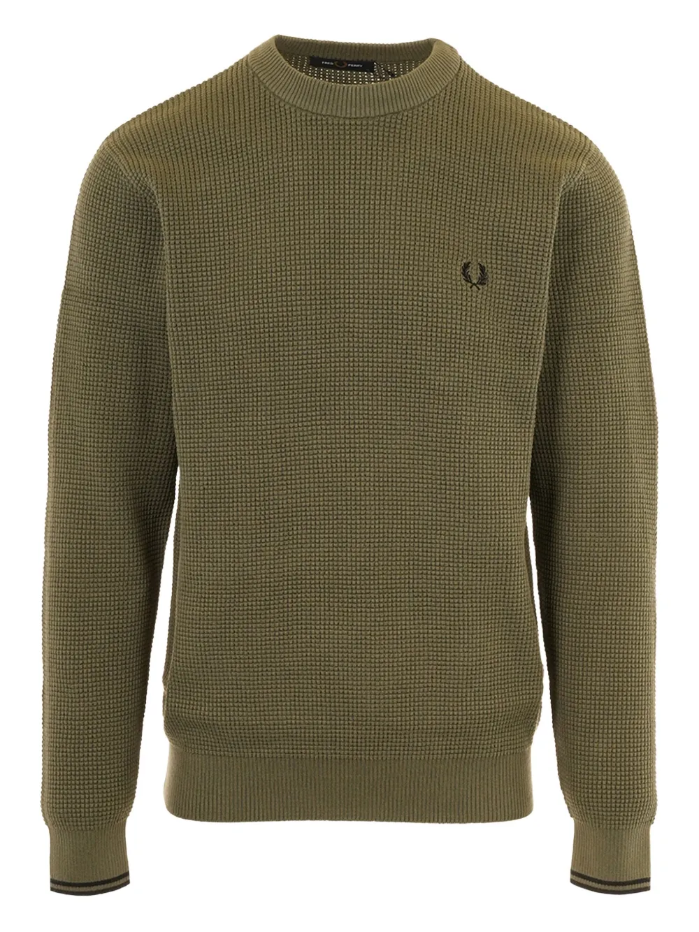

Фактурный свитер с логотипом Fred Perry, зеленый