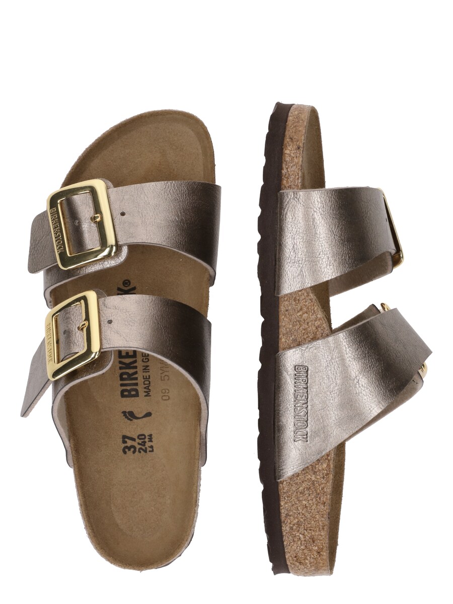 Мюли BIRKENSTOCK Sydney Cushion Buckle, серо-коричневый — фото 2