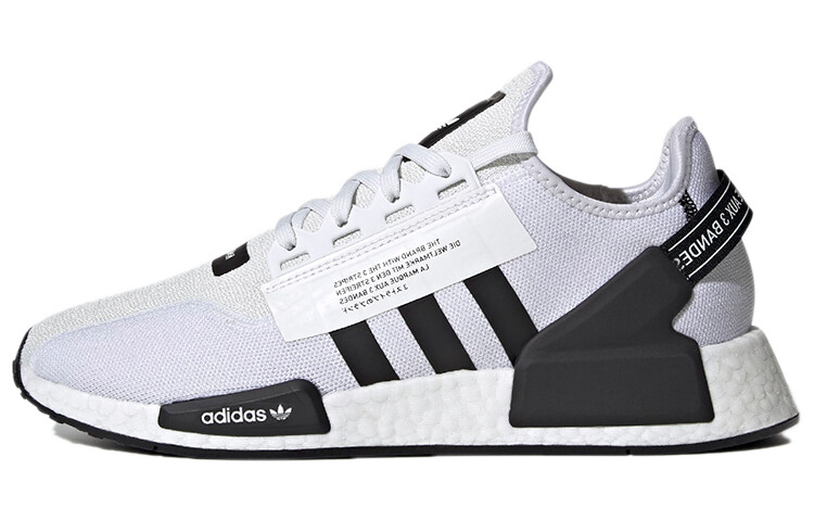 

Adidas originals NMD R1 V2 Белые Черные Полосы