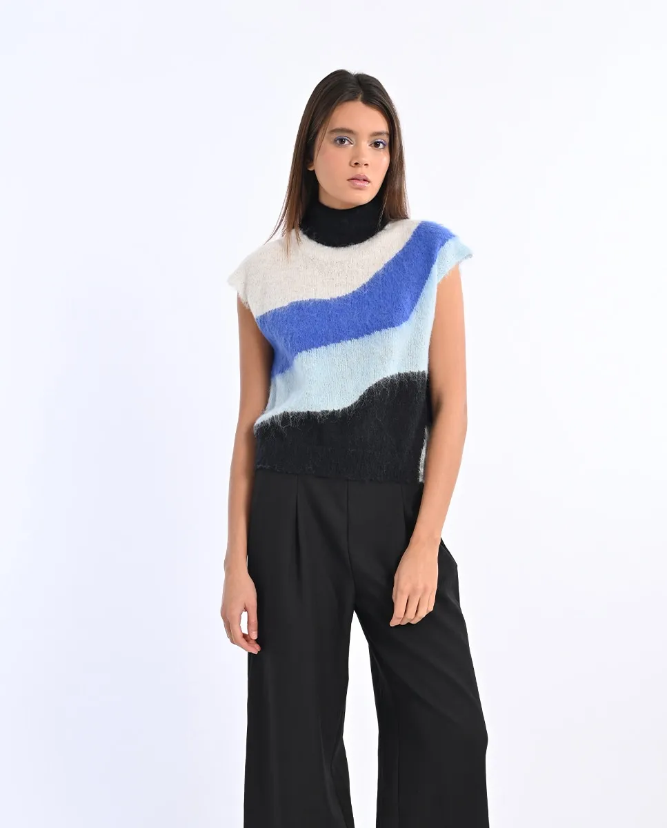 

Женская футболка с коротким рукавом в полоску Lili Sidonio, черный