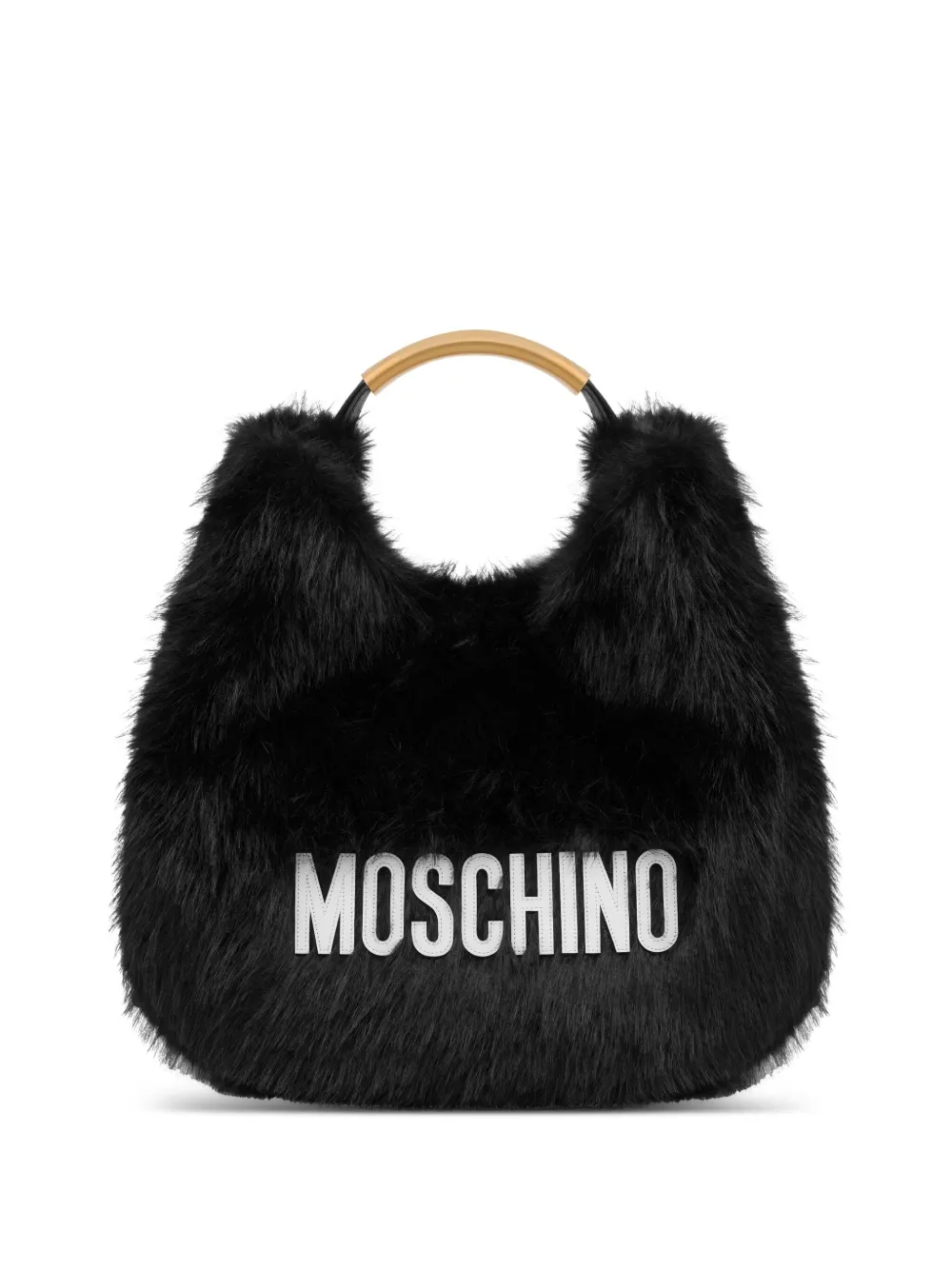 

Сумка-тоут из искусственного меха Moschino, черный