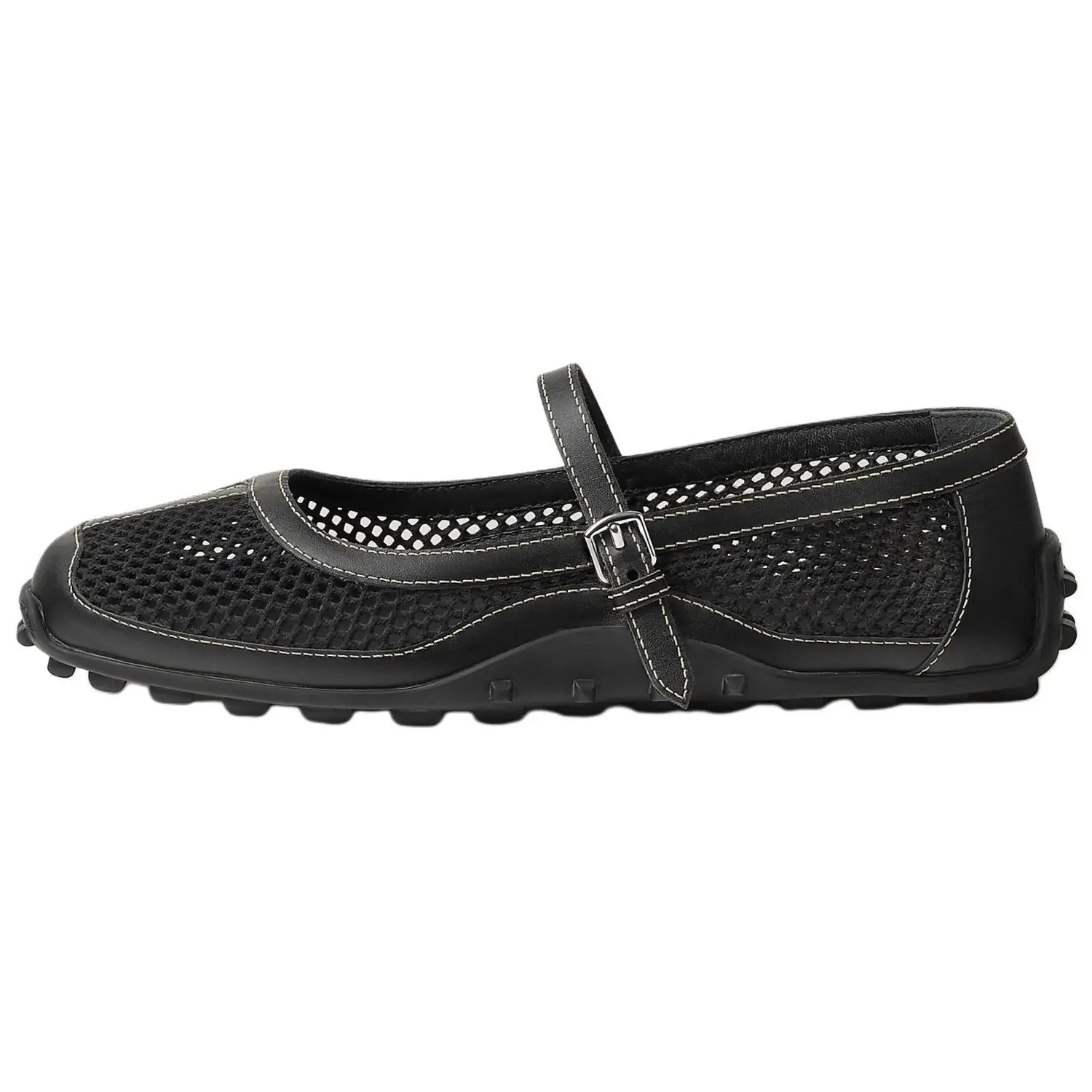 HERMES Туфли Мэри Джейн Kichu Flat женские, черные