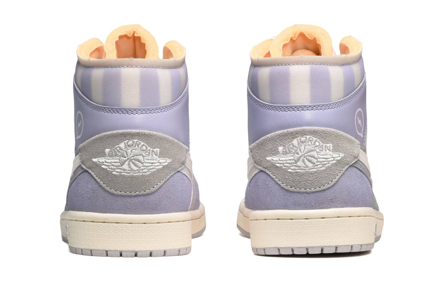 

Кроссовки Air Jordan 1 Vintage Basketball Shoes Women's Mid-top Grayish White Purple, фиолетовый