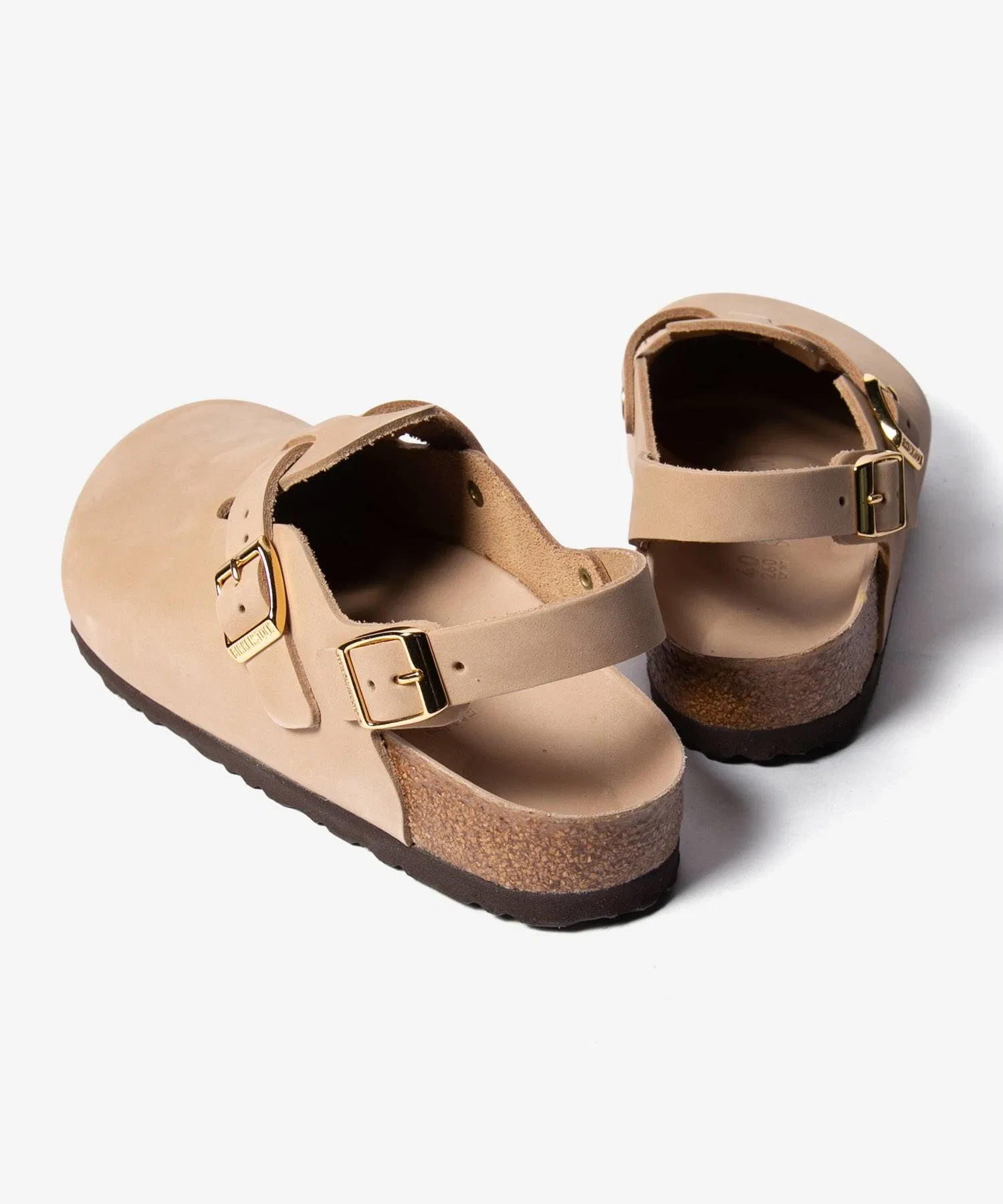 Унисекс сандалии BIRKENSTOCK Tokio из нубука зелёно-голубые — фото 3