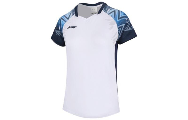 

LINING Футболка для бадминтона женская стандартная white, Белый, LINING Футболка для бадминтона женская стандартная white