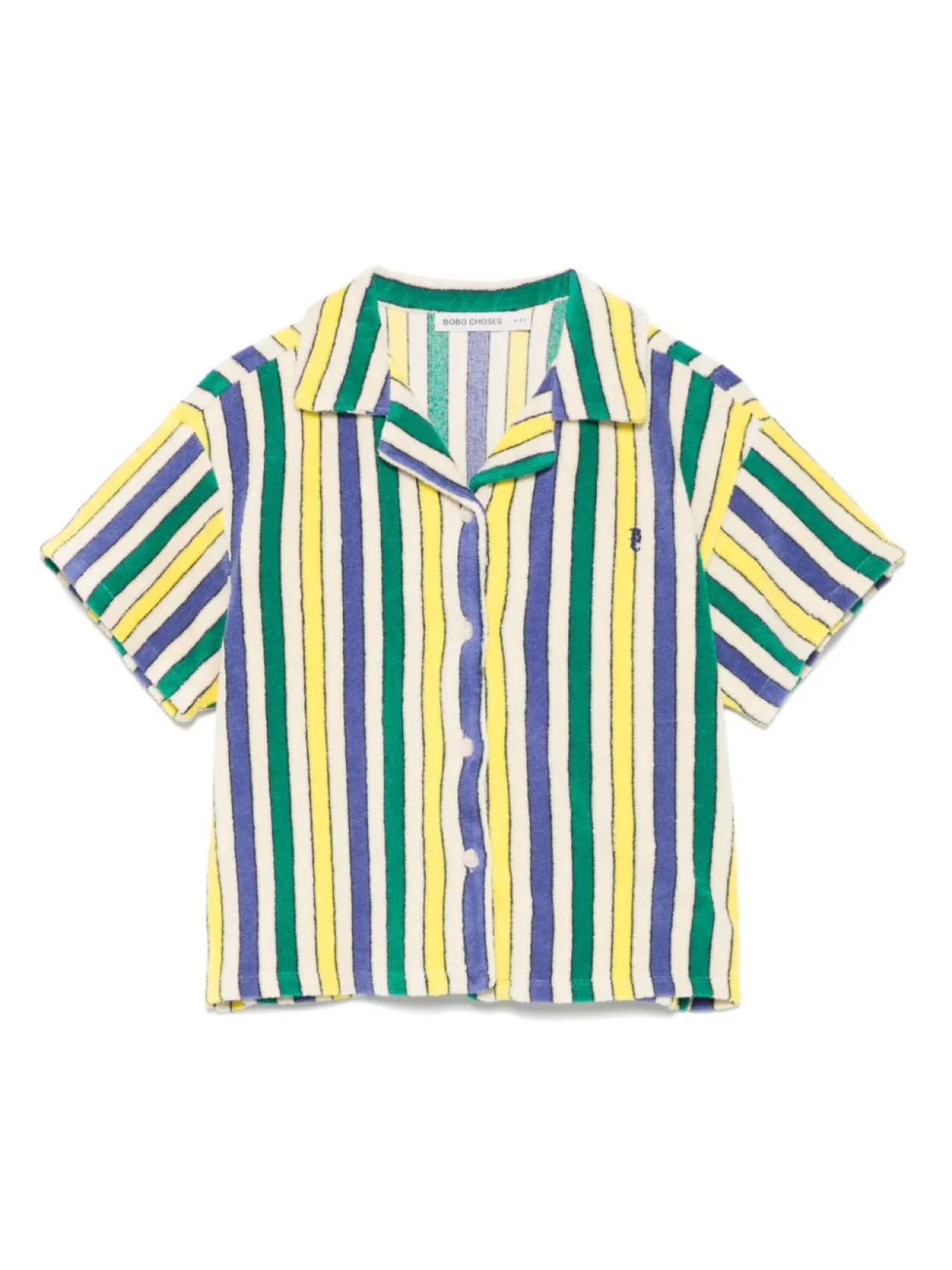 

Bobo Choses махровая рубашка в полоску, нейтральный