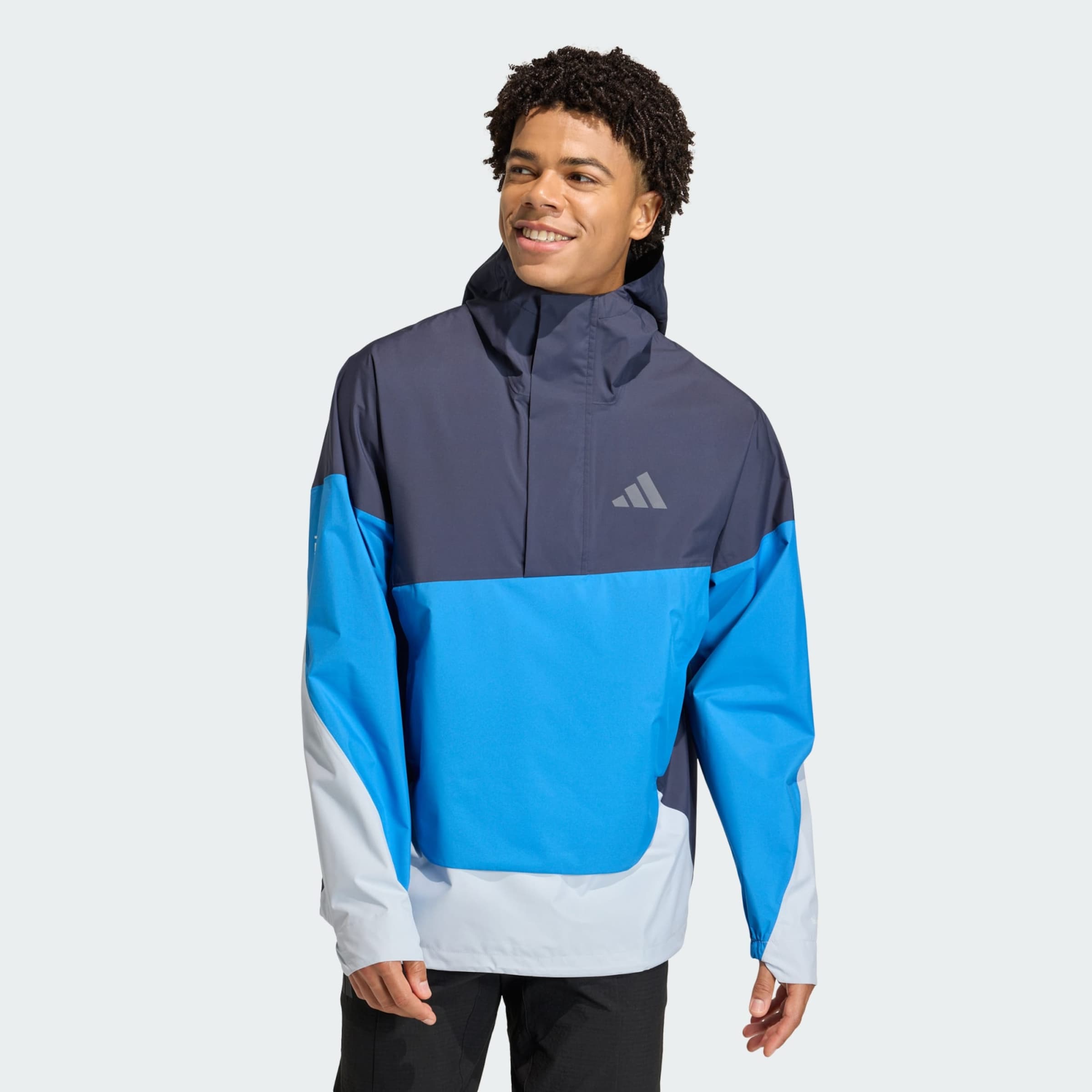 ADIDAS TERREX Куртка Outdoor 'Xploric' в цвете Navy, Neon Blue — фото 2