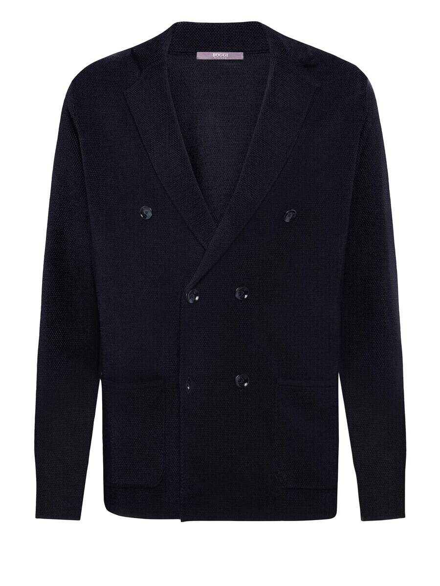 

Вязаный кардиган Boggi Milano Knit Cardigan, темно-синий