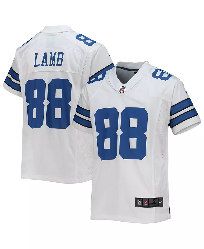 

Игровая майка CeeDee Lamb Dallas Cowboys для больших мальчиков и девочек Nike, белый