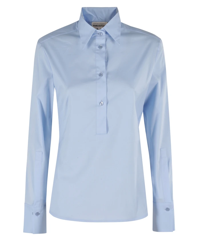 

Рубашка Gertrudis Riviera, классический воротник, длинные рукава. Semicouture, синий