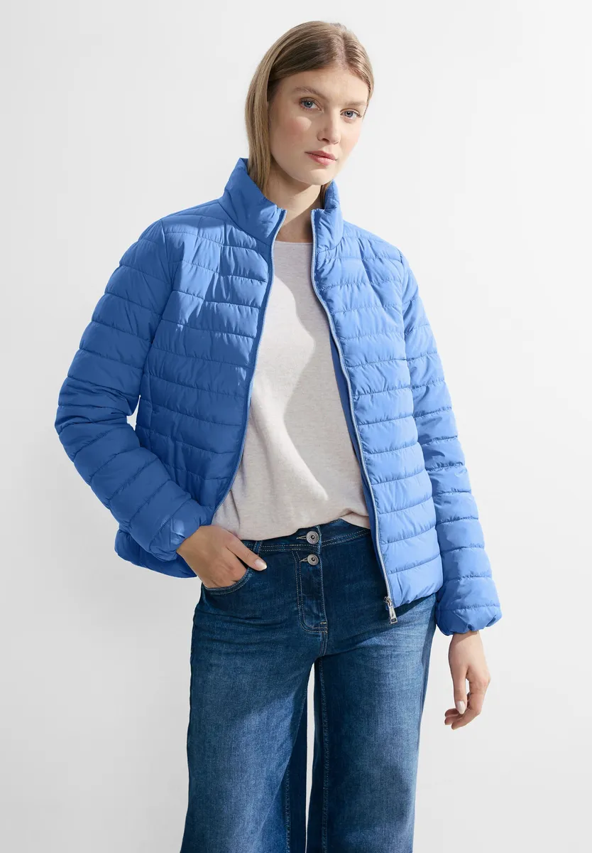 

Однотонная стеганая куртка Cecil без капюшона, цвет Water Blue