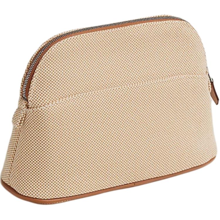 HERMES Bolide Cotton Makeup Bag Mini Women's 06 Dore Gilded Gold — фото 3
