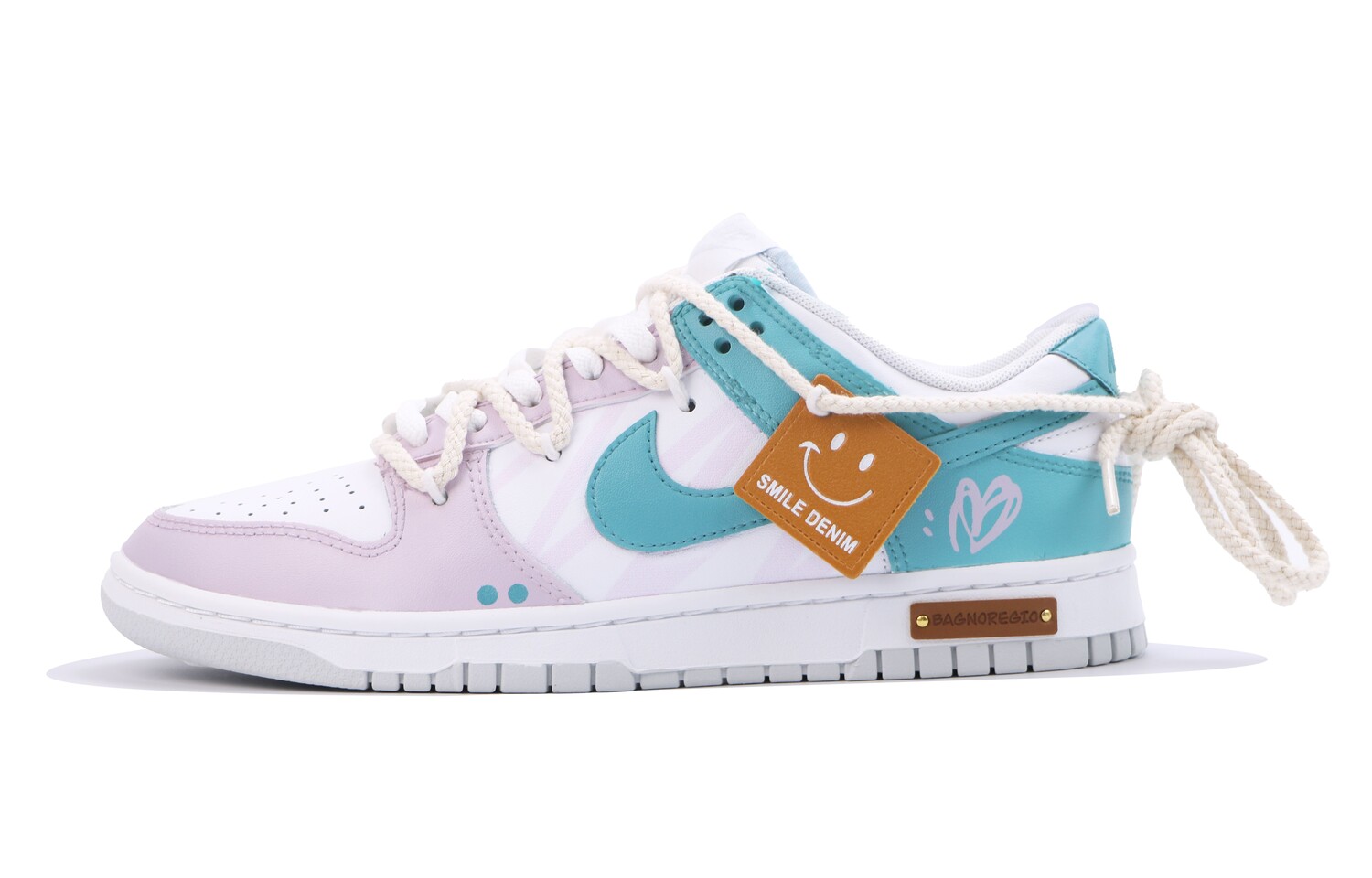 

Кроссовки Nike Dunk Skateboarding Shoes Men Low-top Pink/Blue, розовый