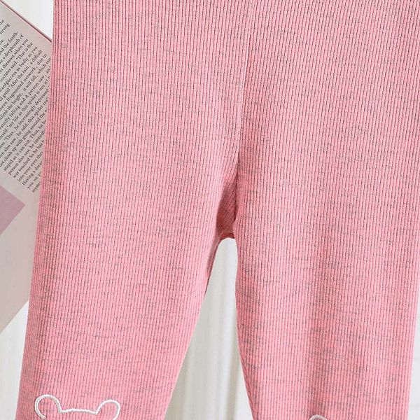Осенние детские штанишки с рисунком мишки Mykids-Usa, Pink — фото 4