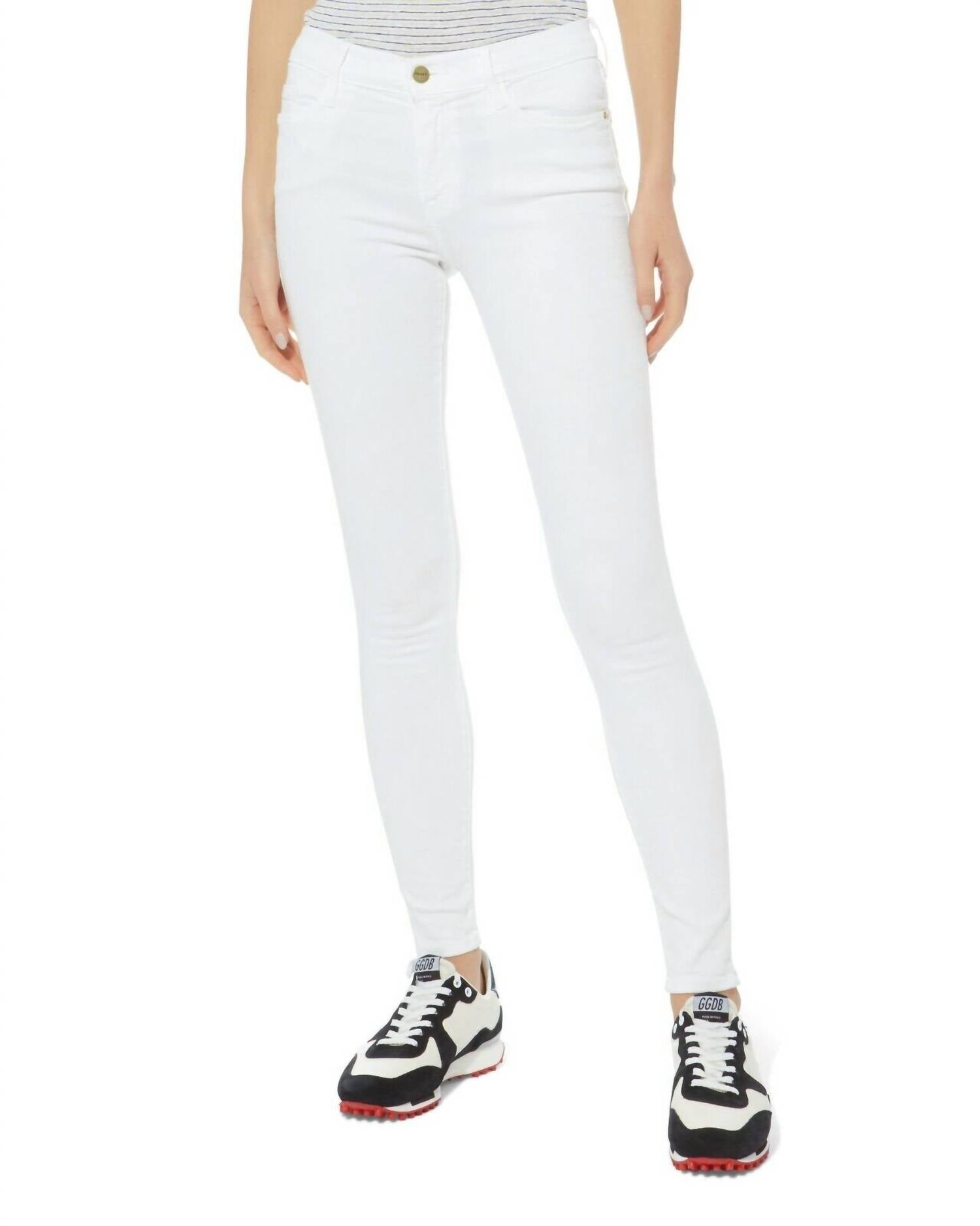 

Белые джинсы скинни Le Skinny De Jeanne Blanc FRAME