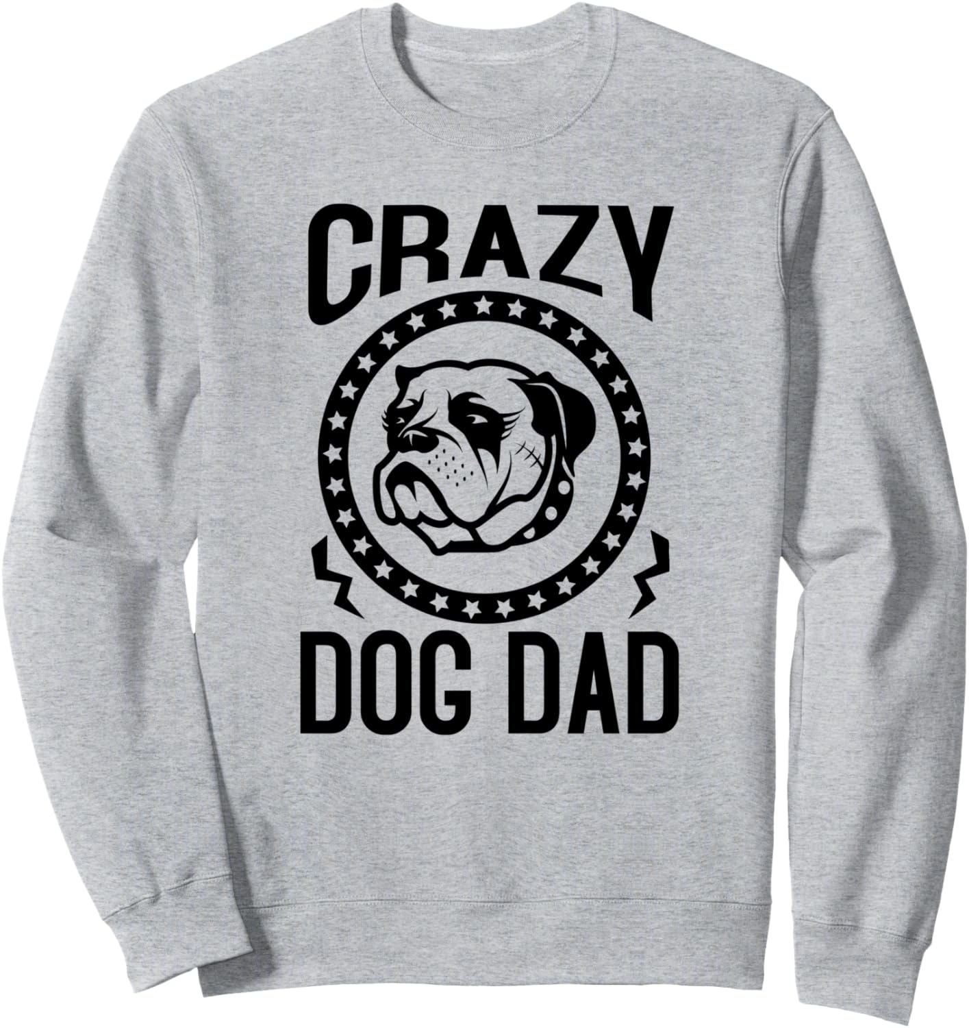 

Забавная толстовка для любителя собак Сумасшедший папаша-собаковод Crazy Dog Dad, серый